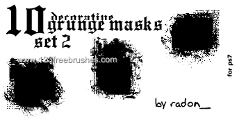 Grunge Masks Set