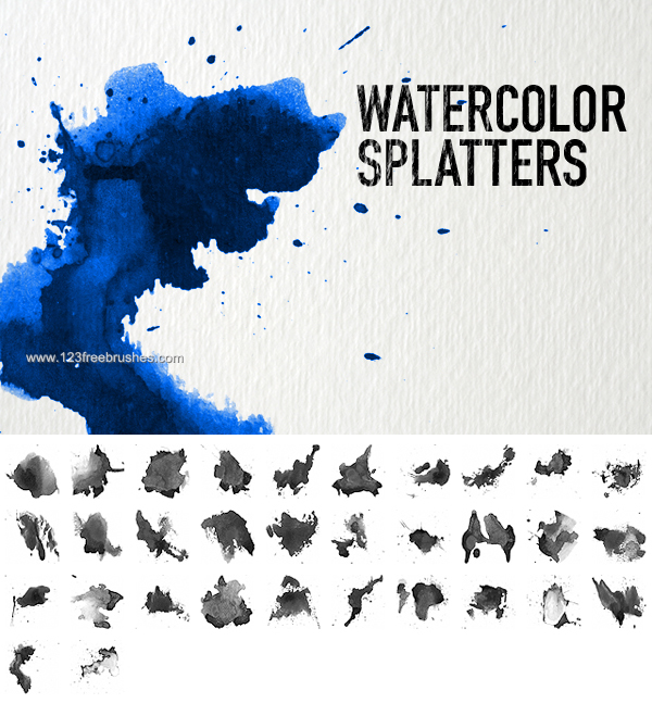 Watercolor Splatter Set