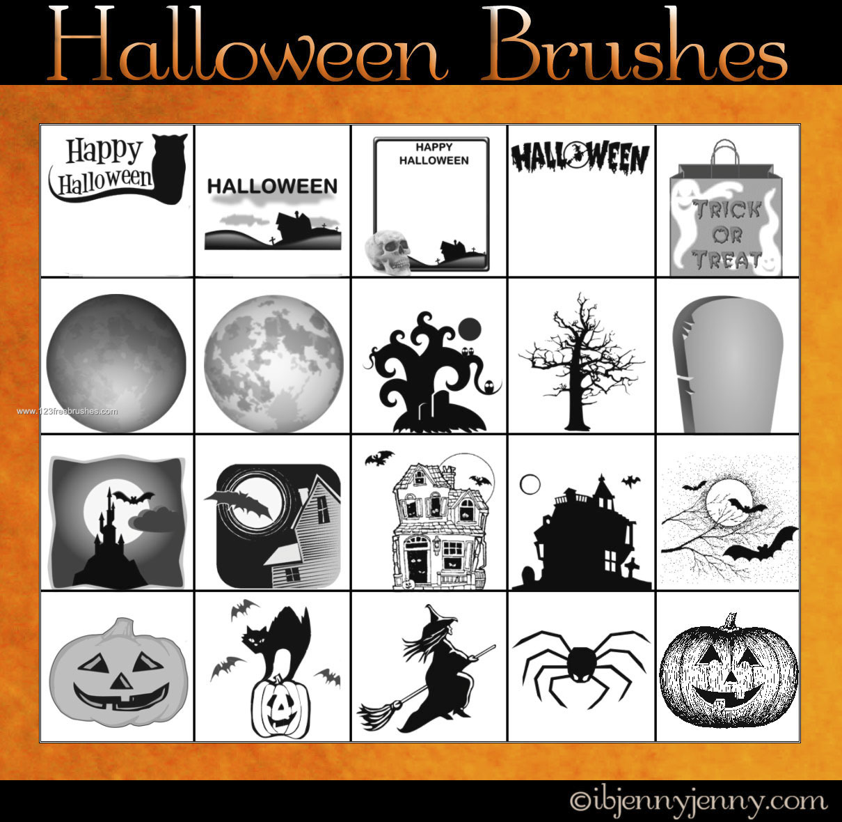 Halloween Photoshop Brushes Pack Free