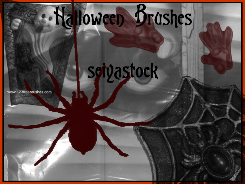 Cute Halloween Photoshop Brushes Kit
