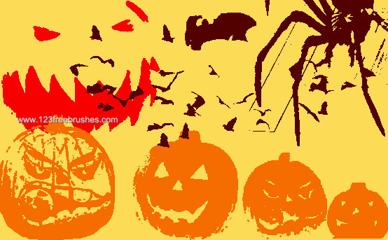 Free Halloween Brushes Photoshop 7