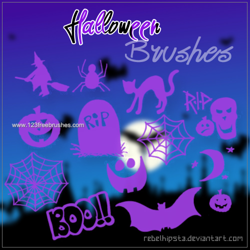Free Halloween Photoshop Cs3 Brushes