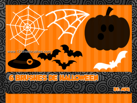Halloween spider web pumpkin bats