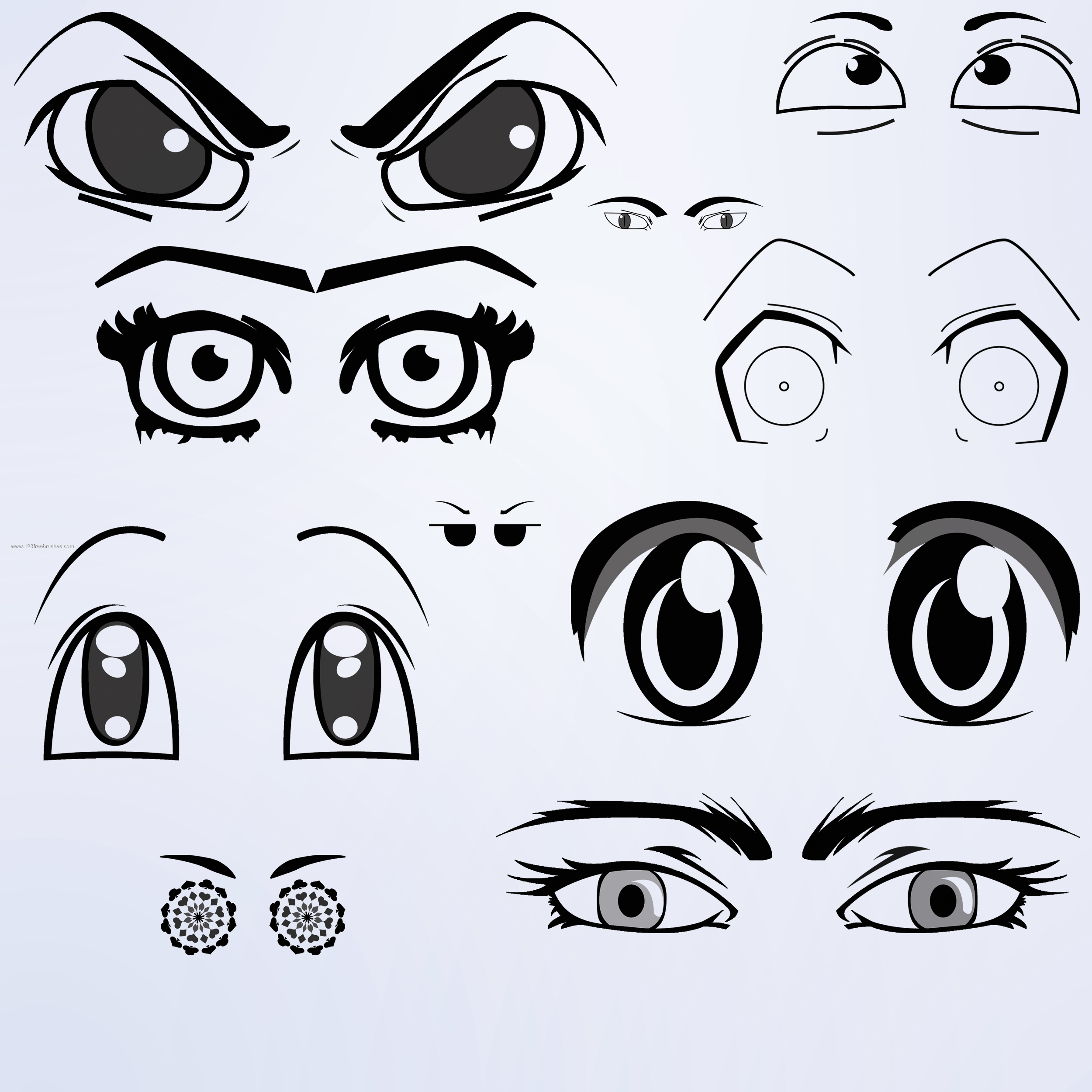 All the types of anime manga characters eyes   Brainlyin