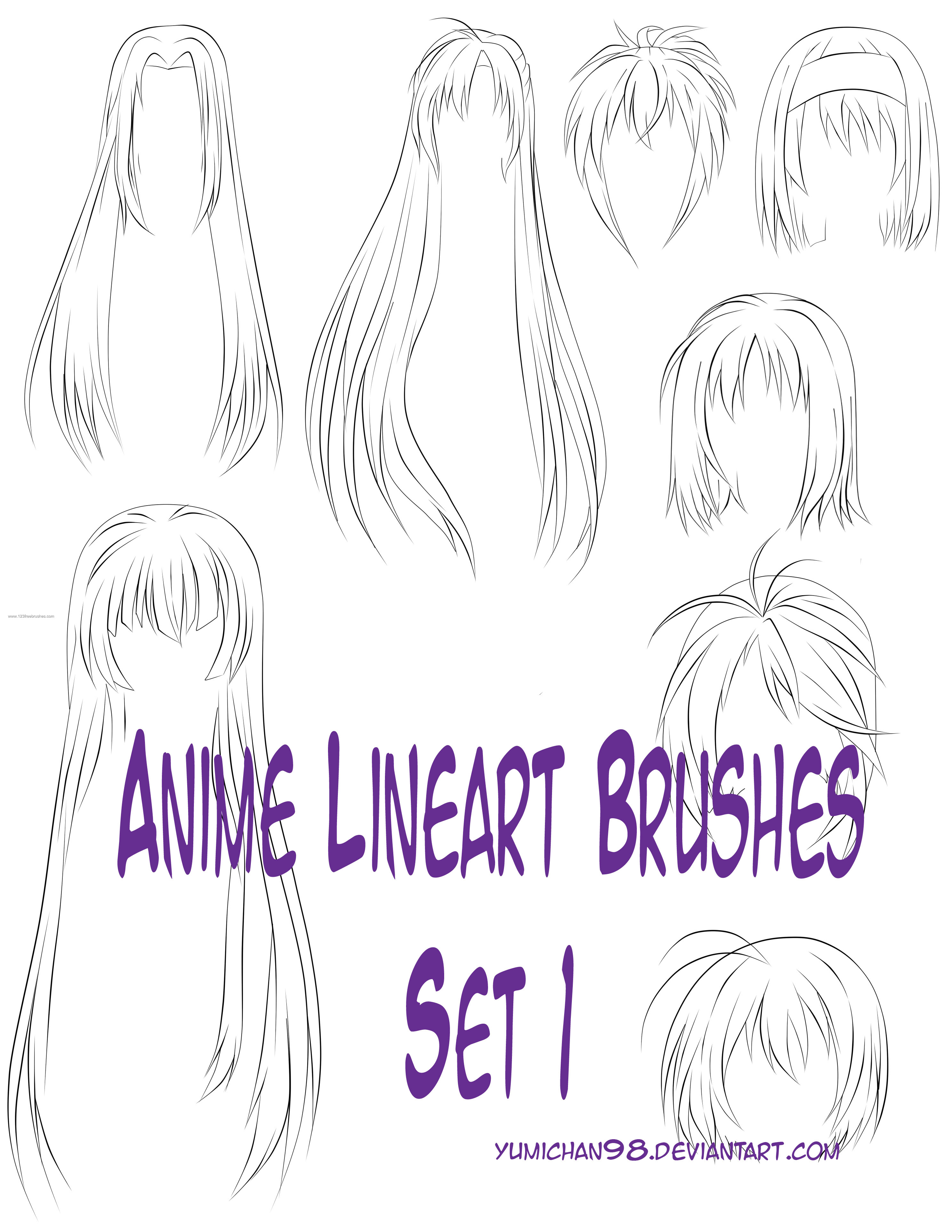 anime lineart brush photoshop free download