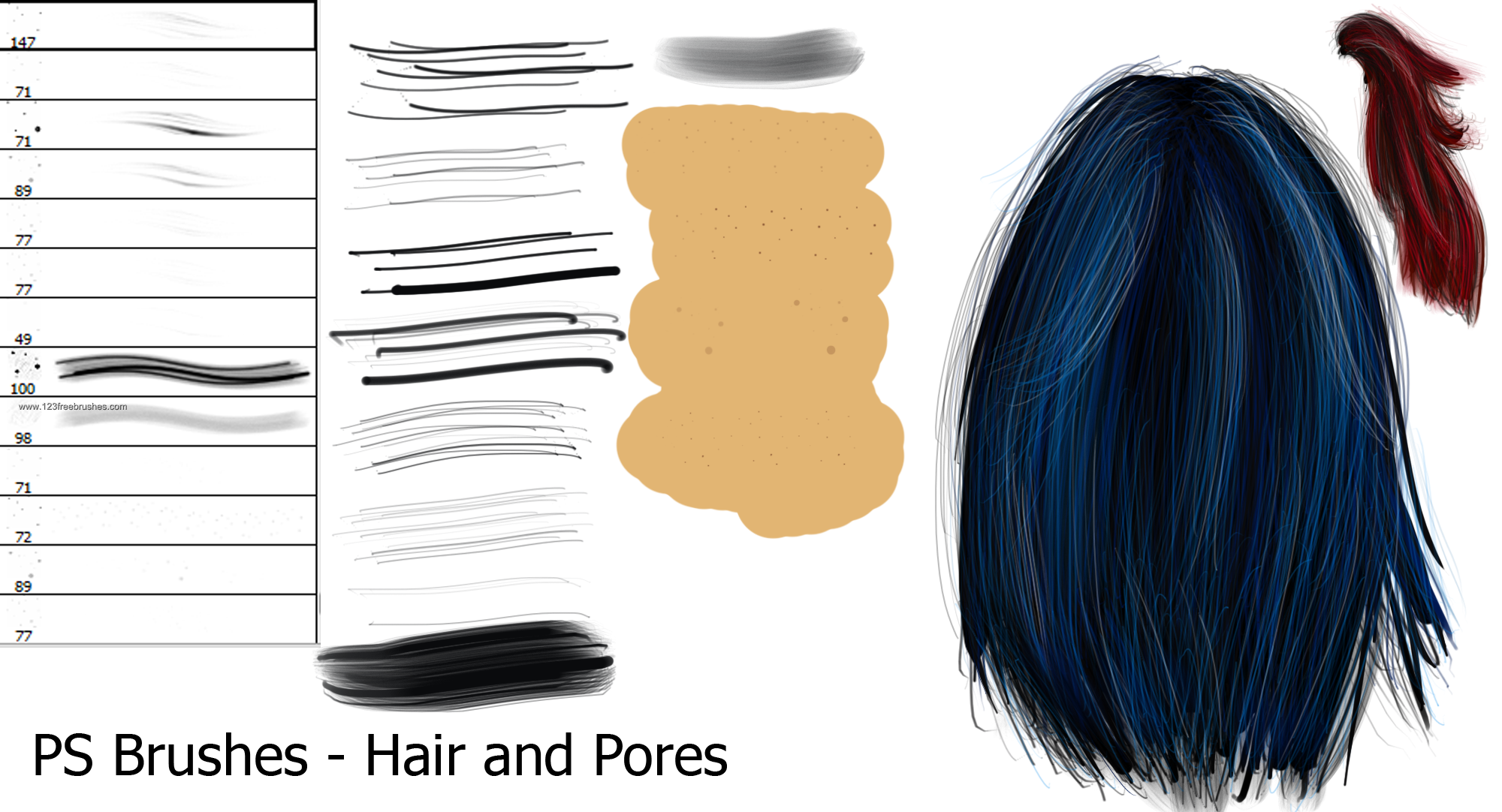 photoshop hair brushes free download