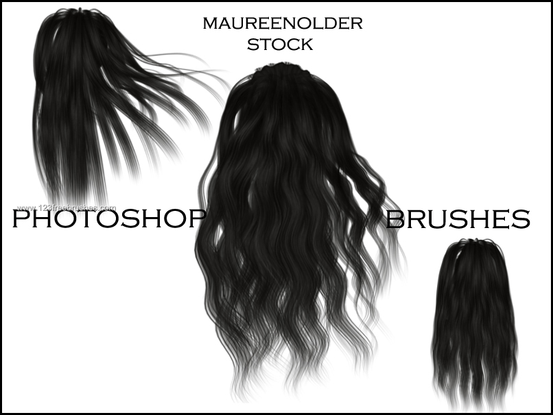 black hair brush photoshop