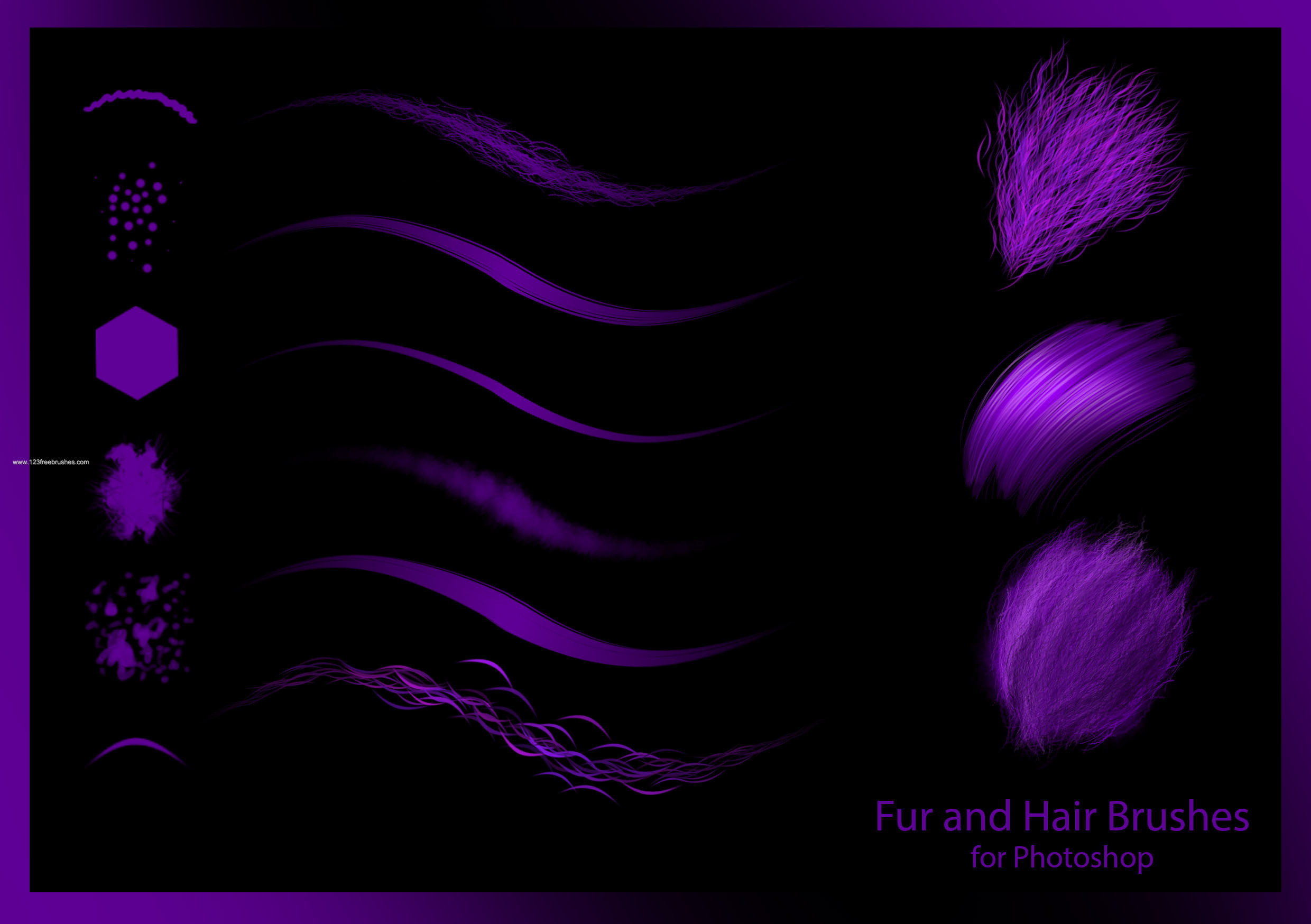 Hair and Fur | Adobe Photoshop  Brushes | 123Freebrushes