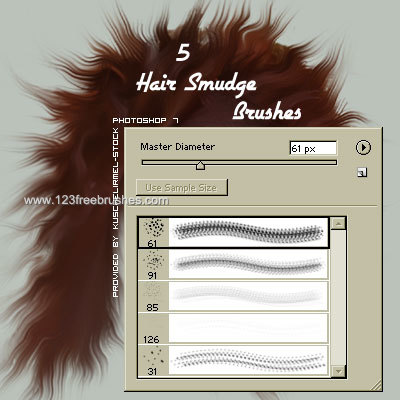 Hair Smudge | Downloading Photoshop Brushes | 123Freebrushes
