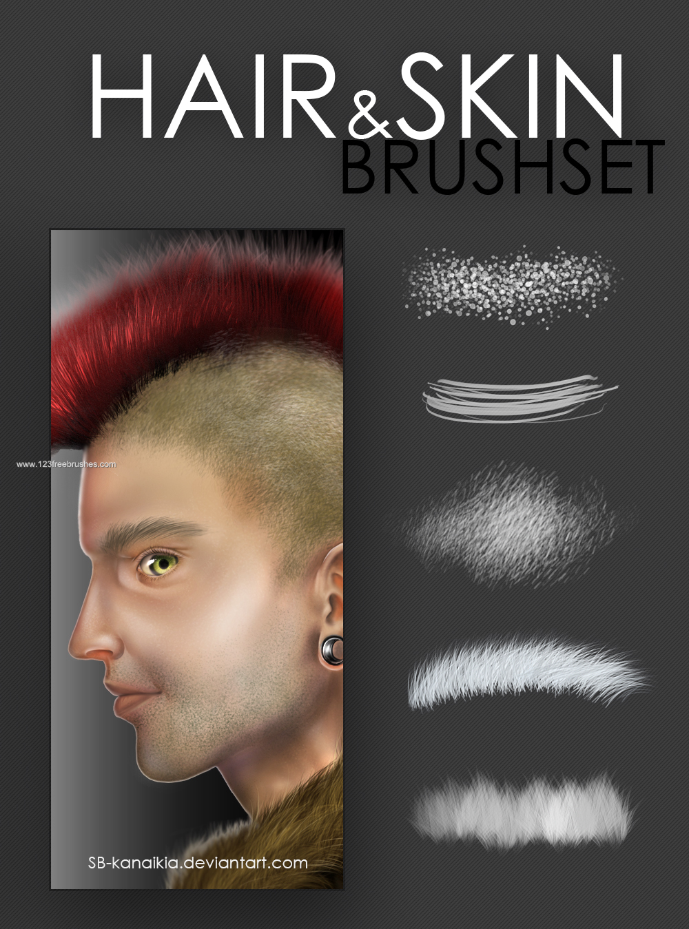 Skin Hair Fur | Download Brushes To Photoshop | 123Freebrushes