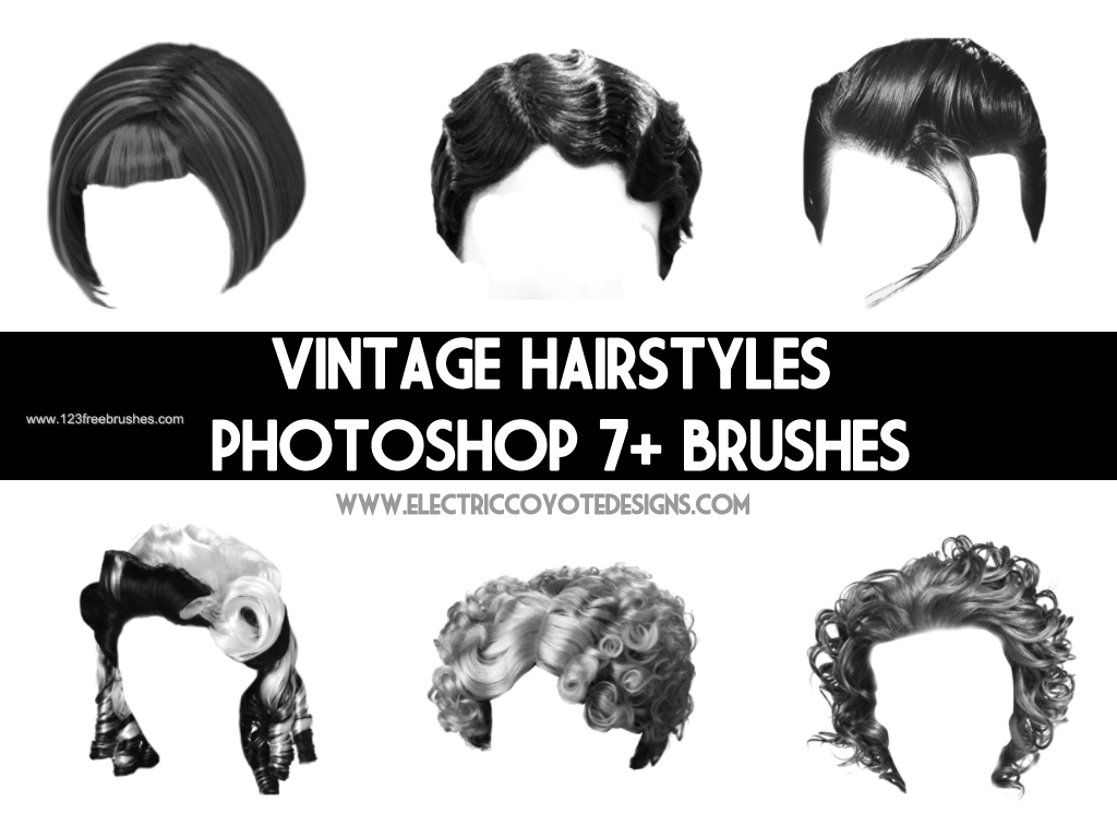 Vintage Hair | Photoshop Brushes  | 123Freebrushes