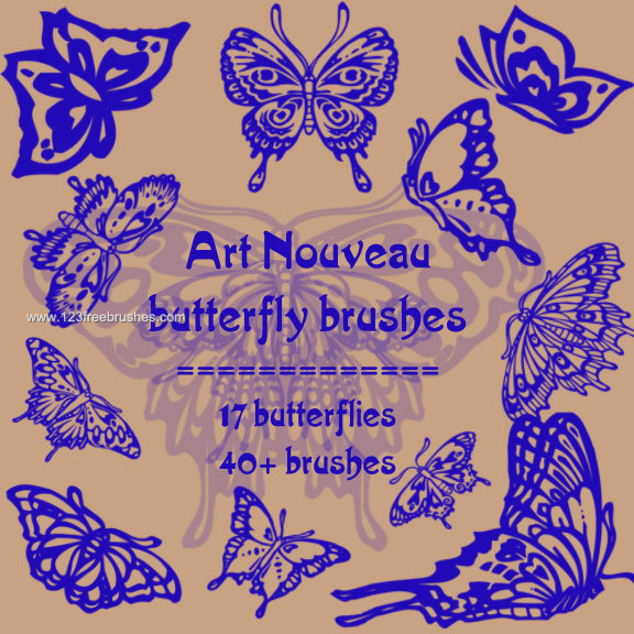 Art Nouveau Butterflies