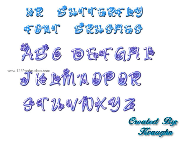 Butterfly Font – Alphabet