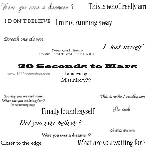 30 Seconds 2 Mars Lyrics