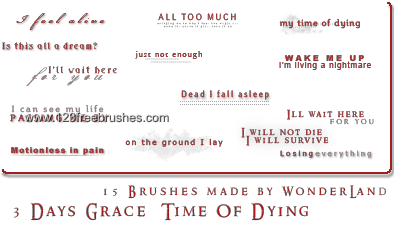 3 Days Grace – Time of Dying Lyrics