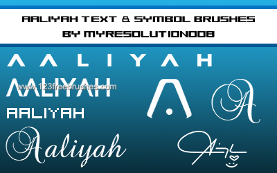 Aaliyah Text Symbol