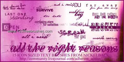 All the Right Reasons Text