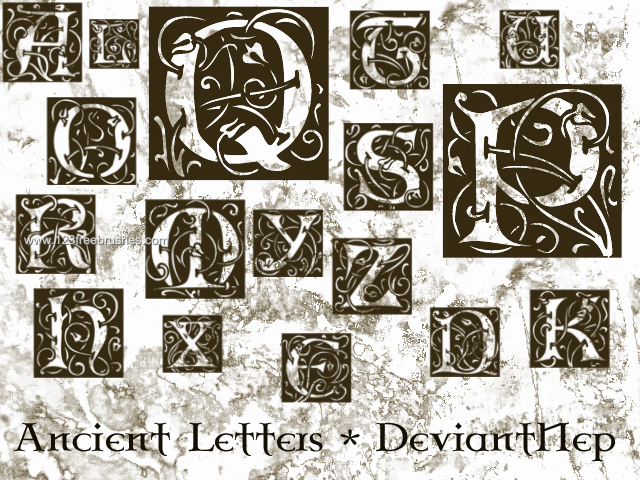 Ancient Alphabet Letters