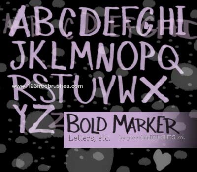 Bold Marker Alphabet Letters