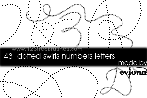Dotted Swirls Numbers Letters