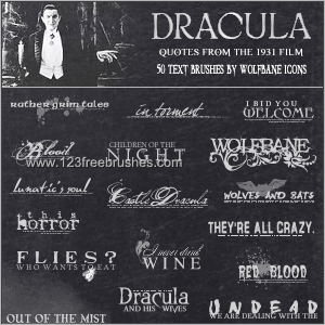 Dracula Icon Text Pack