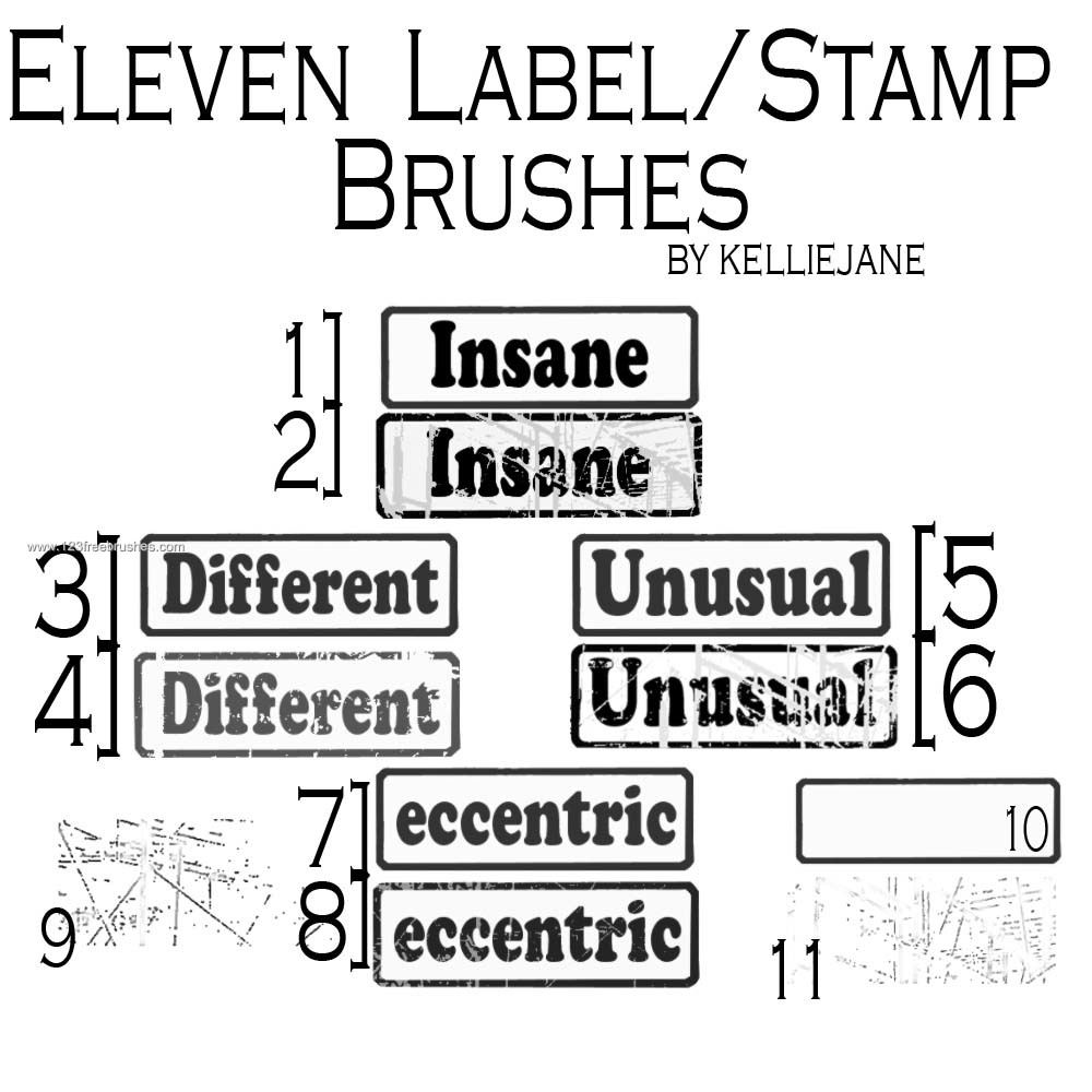 Eleven Label Stamp