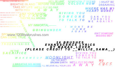 Evanescence Song Lyrics