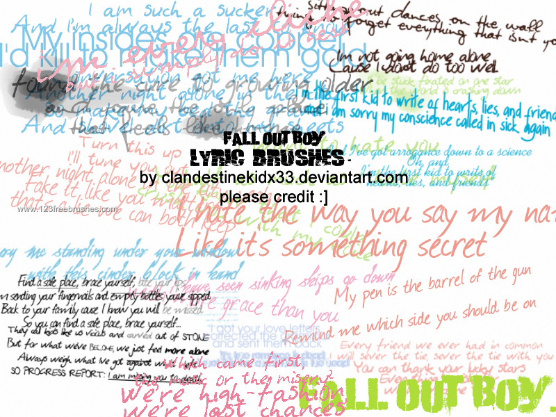Fall Out Boy Lyric