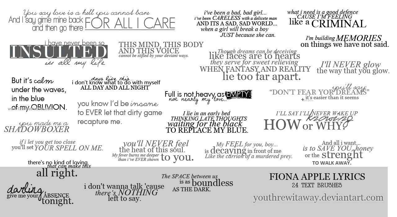 Fiona Apple Lyrics