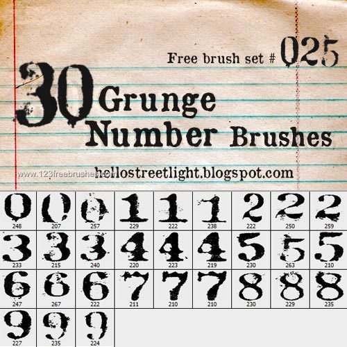 Grunge Numbers