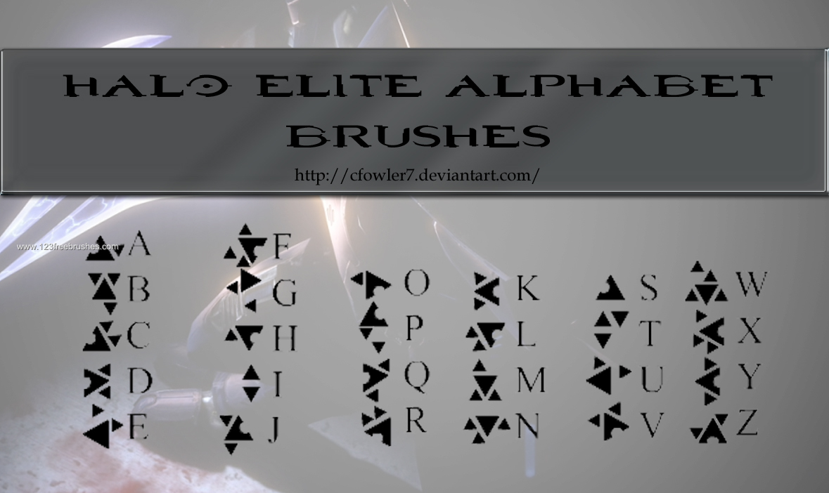 Halo Elite Alphabet