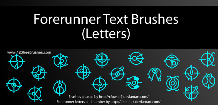 Halo Forerunner Text Letters