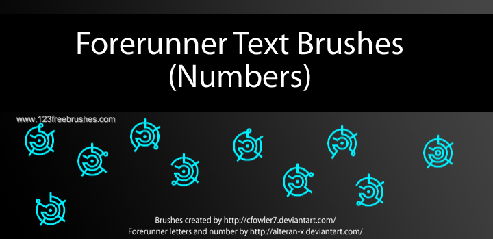 Halo Forerunner Text Numbers