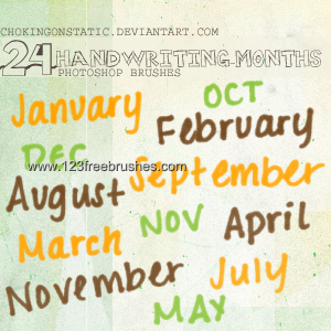 Handwriting Months