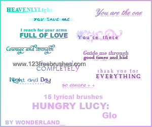 Hungry Lucy Glo Lyrics