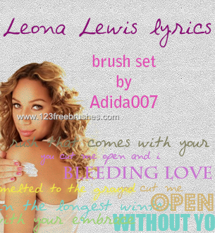 Leona Lewis Lyrics Brushes