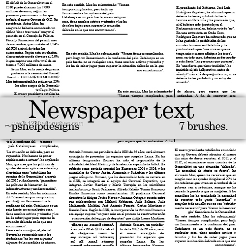 Newspaper Text