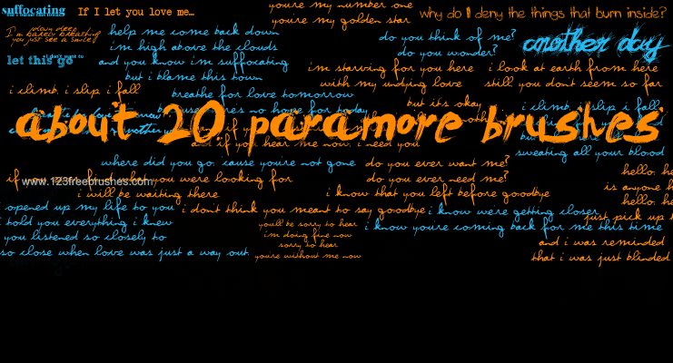 Paramore Lyrics, Letter Brush Download