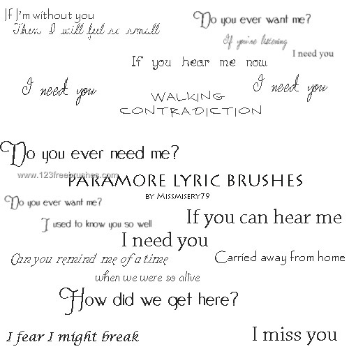 Paramore Lyrics