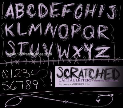 Scratched Alphabet Letters