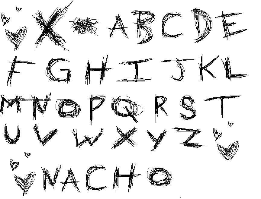 Scribble Alphabet Letters