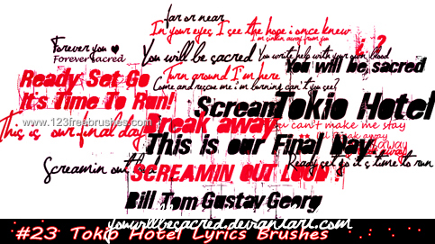 Tokio Hotel Lyrics