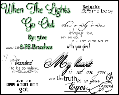 When the Lights Go Out Lyrics