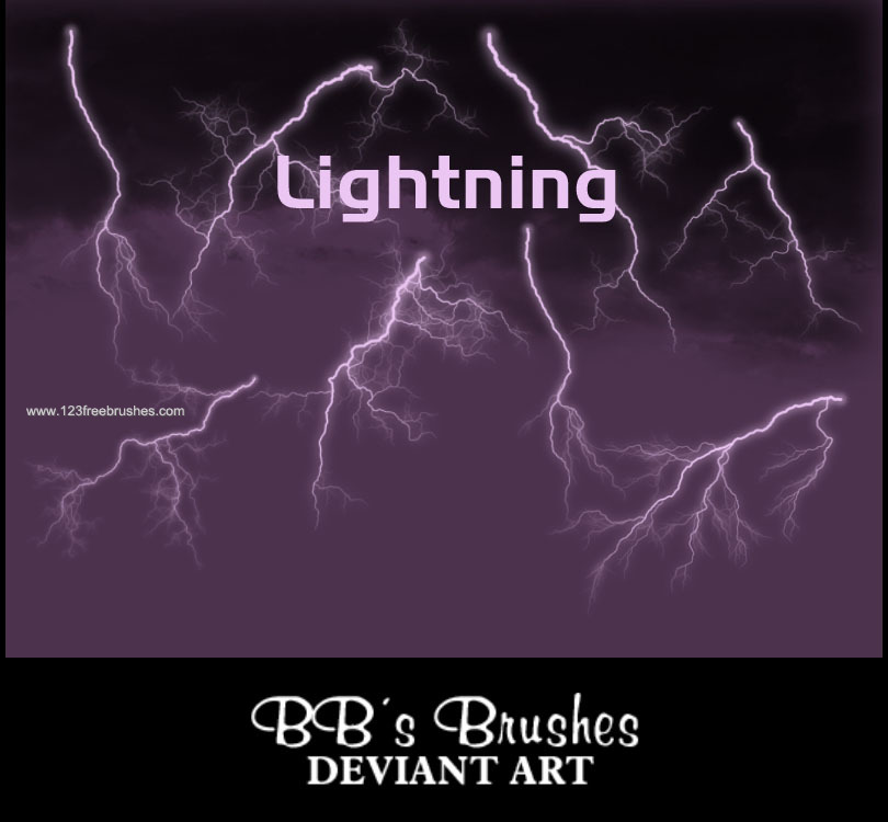 Lightning | Brushes Adobe Photoshop Cs3 | 123Freebrushes