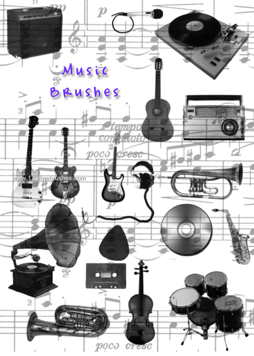 Musical Instruments Guitars – Saxophone – Drums – Gramophone