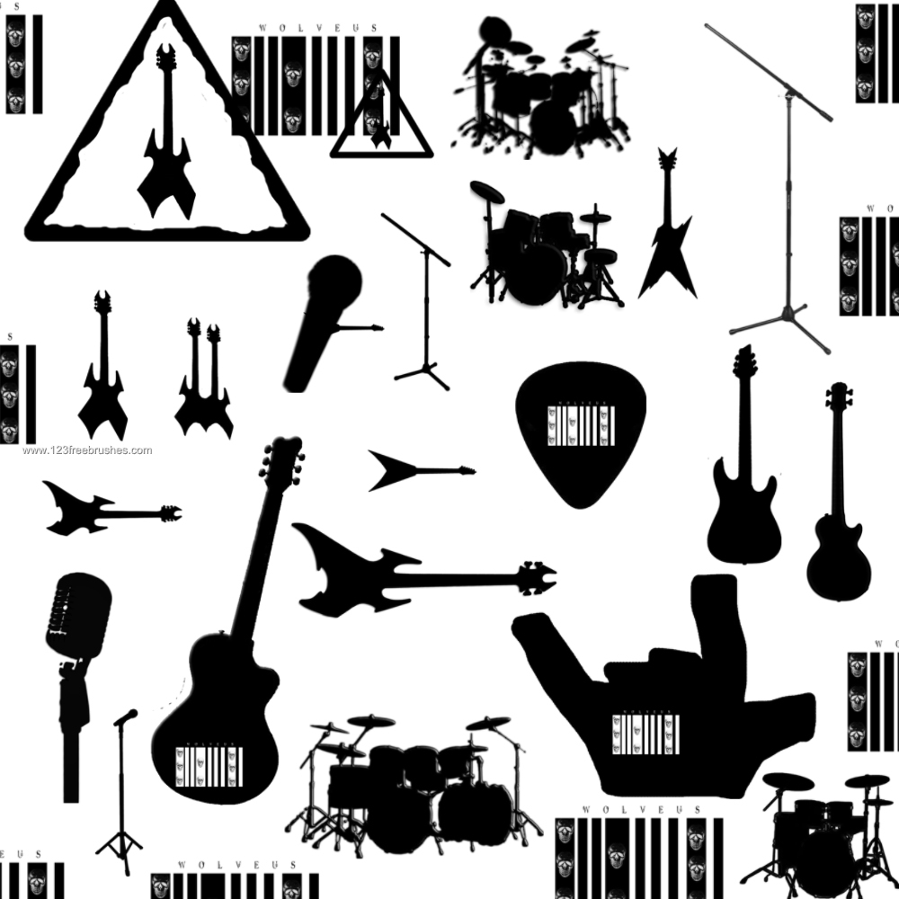 Rock Guitar – Drums – Microphone