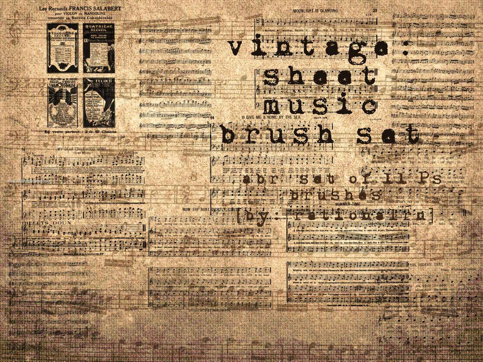 Vintage Sheet Musical Notes