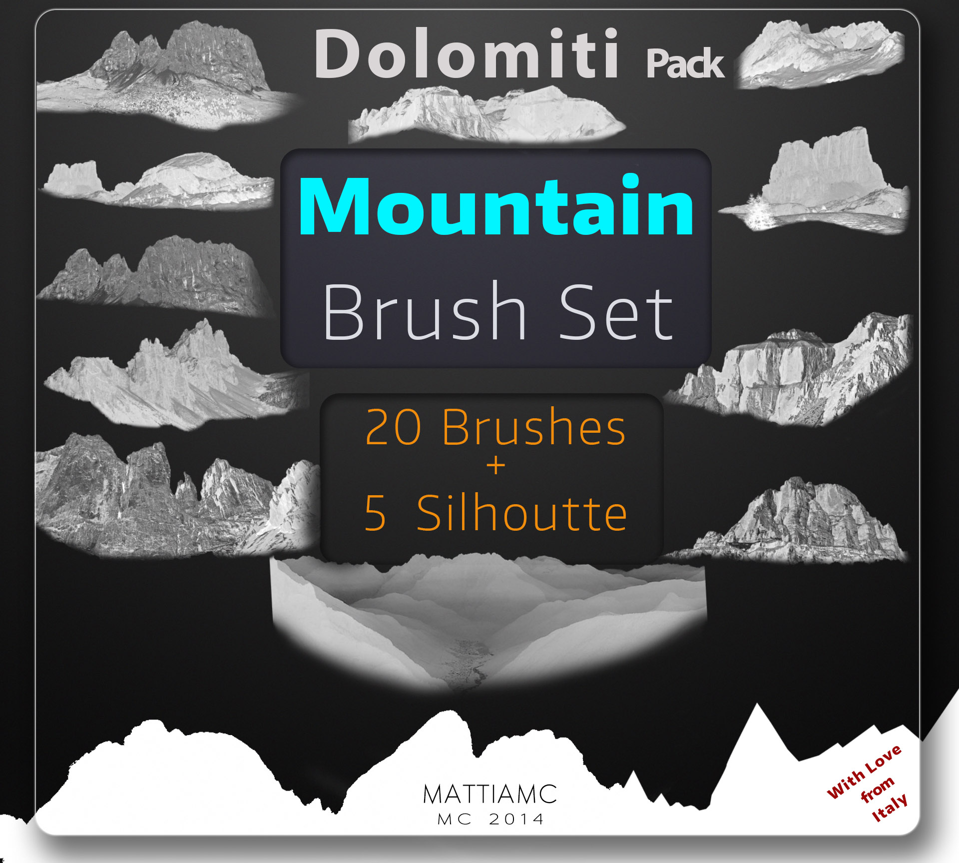 free procreate brushes mountains