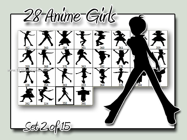Anime Girl Silhouettes