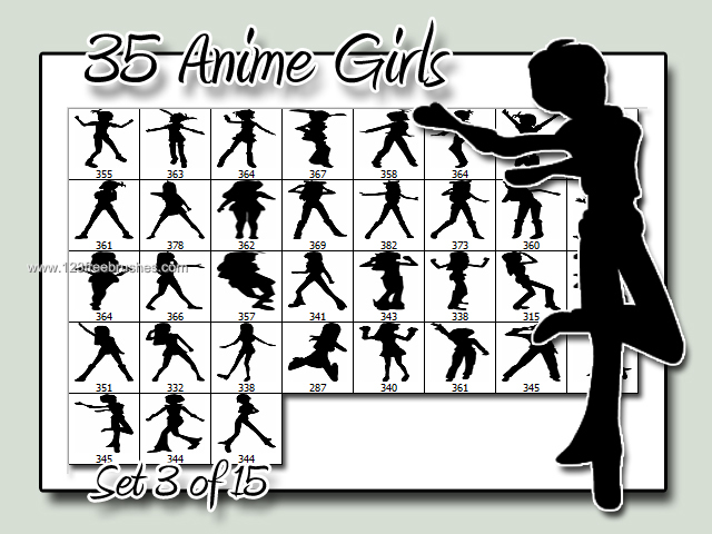 Anime Girls Silhouettes